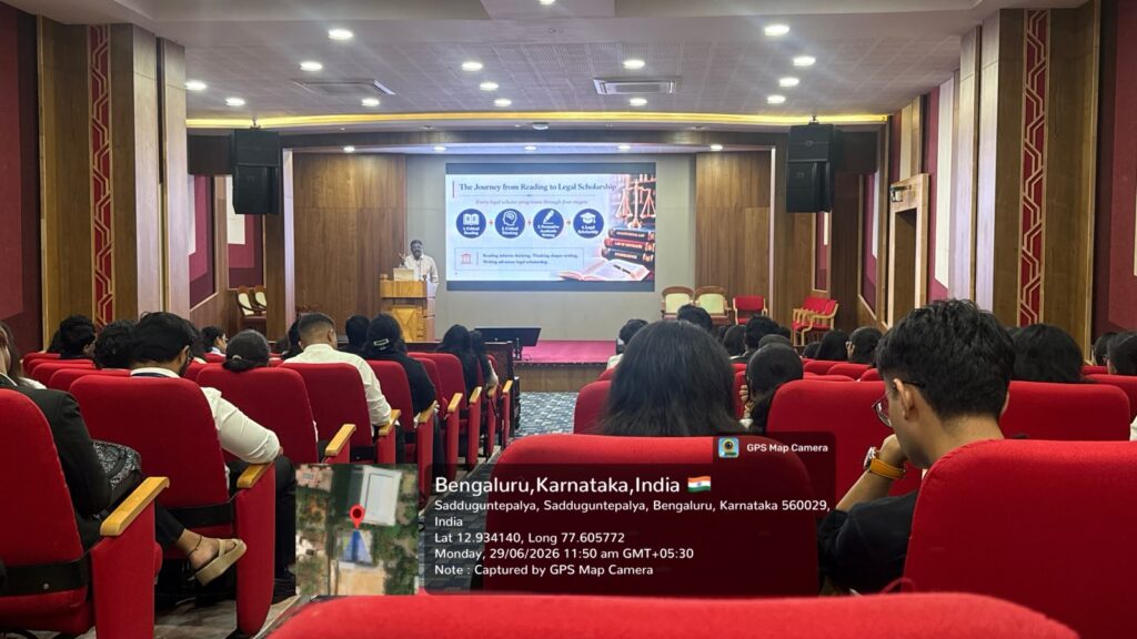 Prof. S. Joseph Nehru has delivered a guest lecture at the School of Law, Christ University, Bengaluru, India.